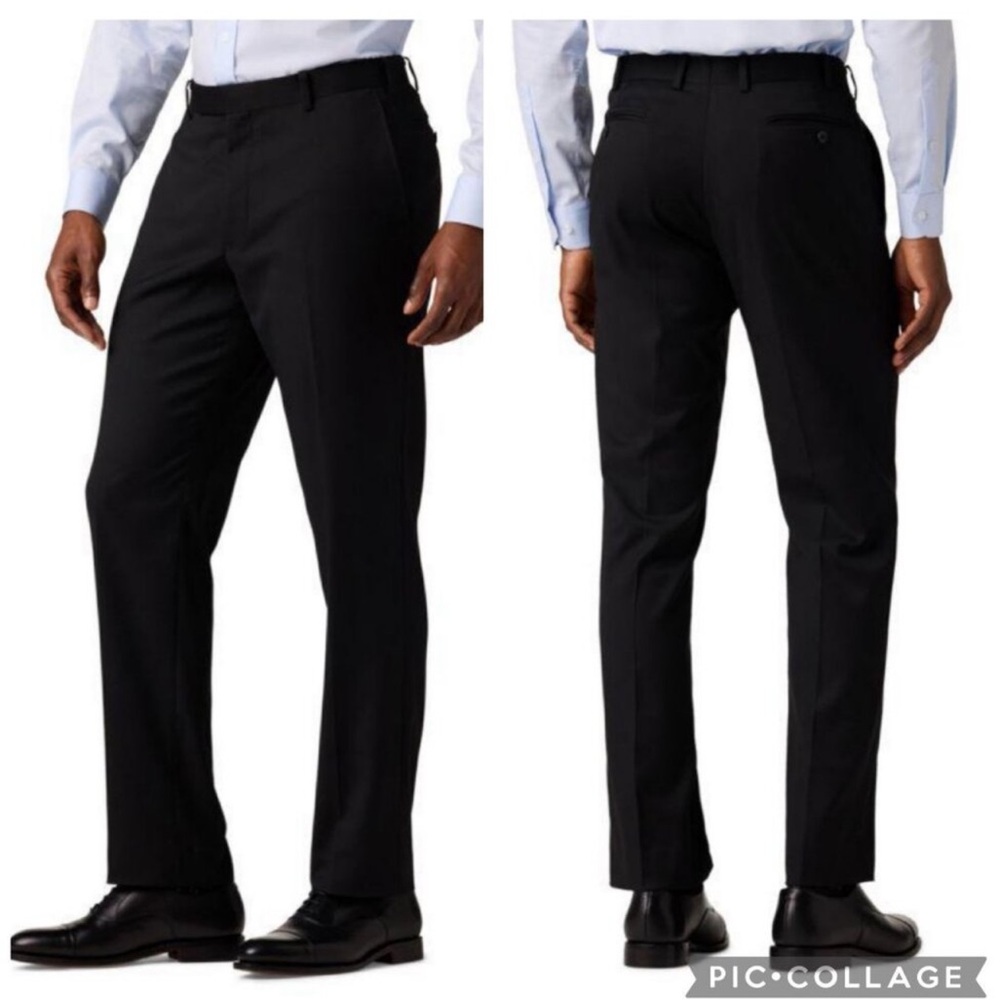Alton Lane Tailored‎ Fit Dress Pants Mens Size 34 Black Groom Formal